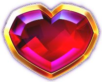 slots mania logo - ruby heart
